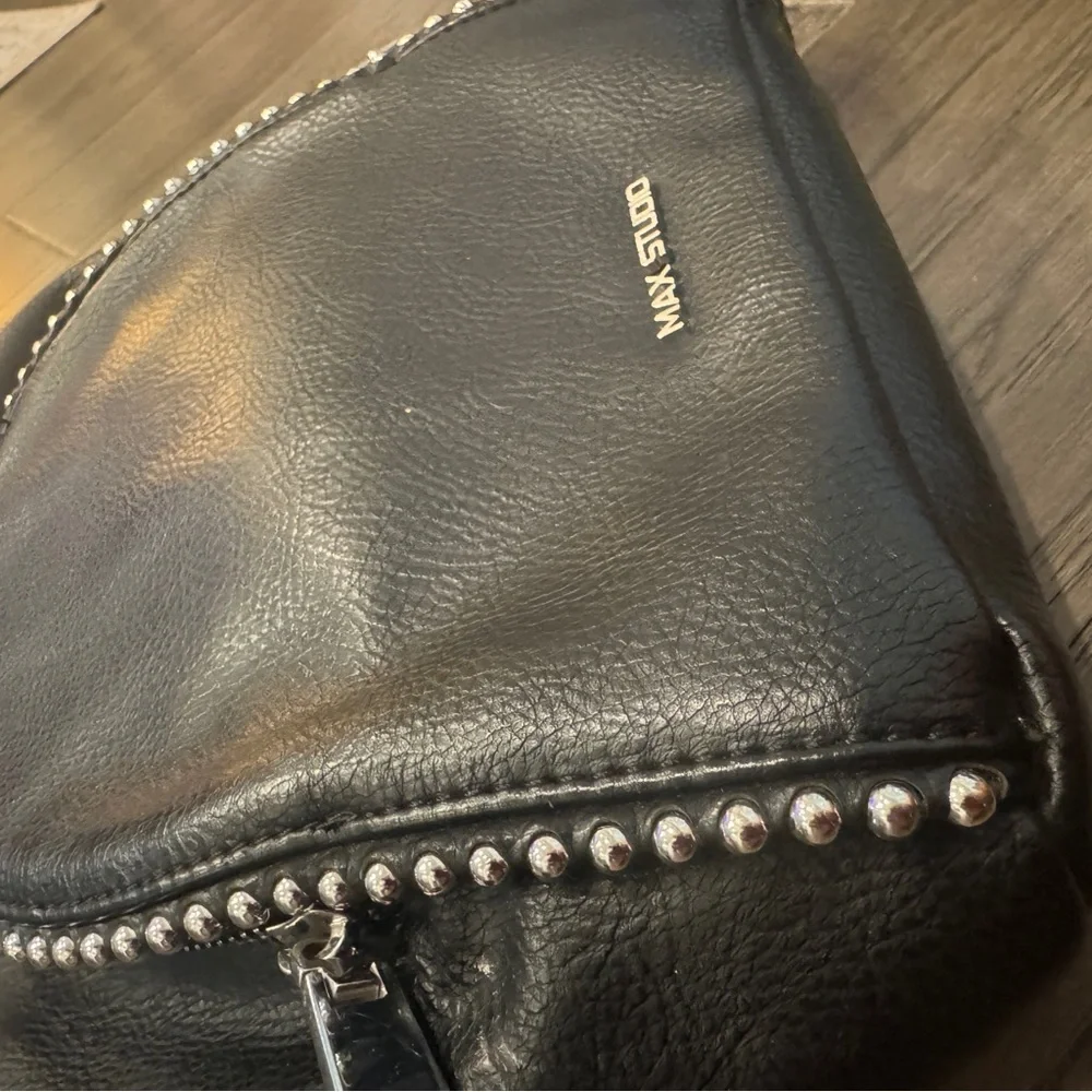 Max Studio Black Backpack‎ with Silver Details